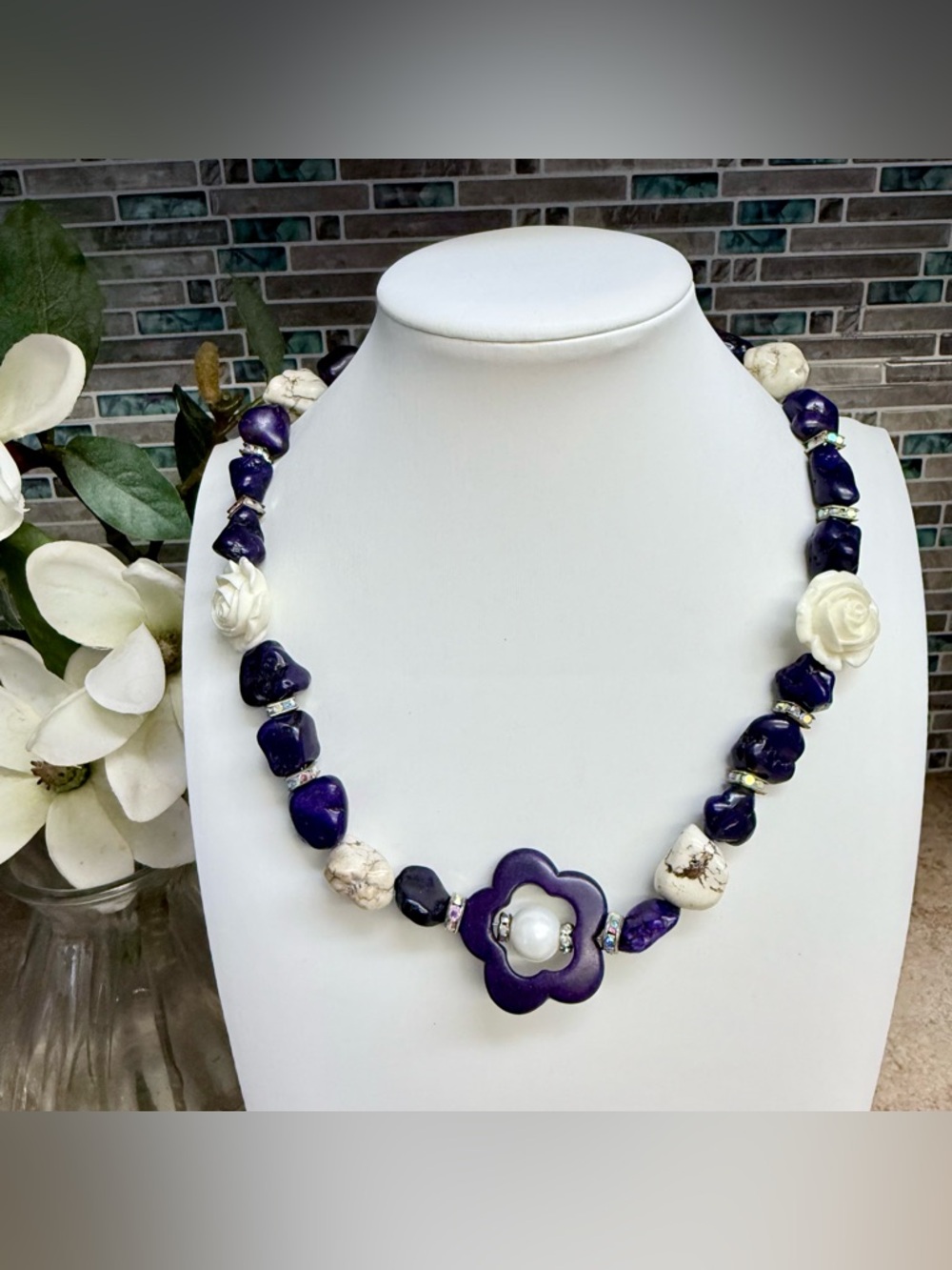 Artisan Beaded Statement Necklace
